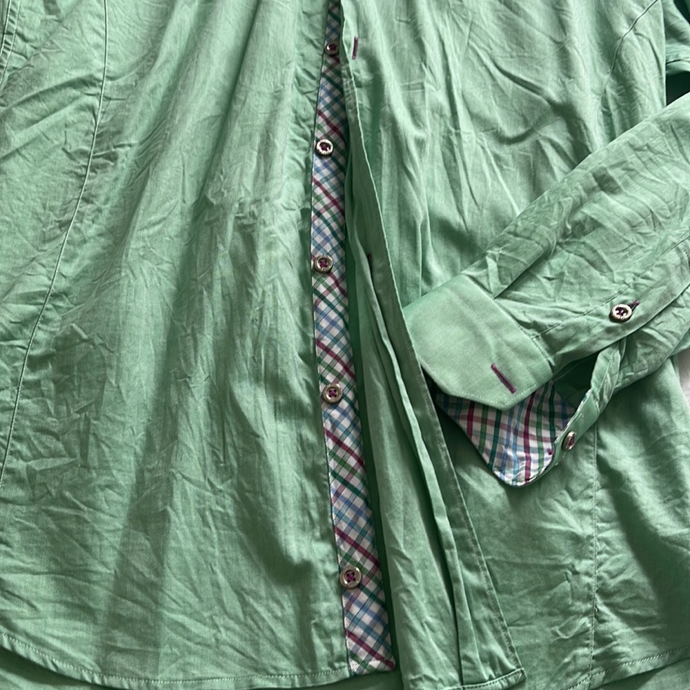 Jared Lang Green Button Down - image 3